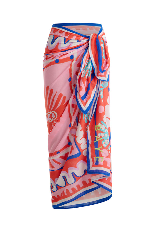 Sarong Pink Palm
