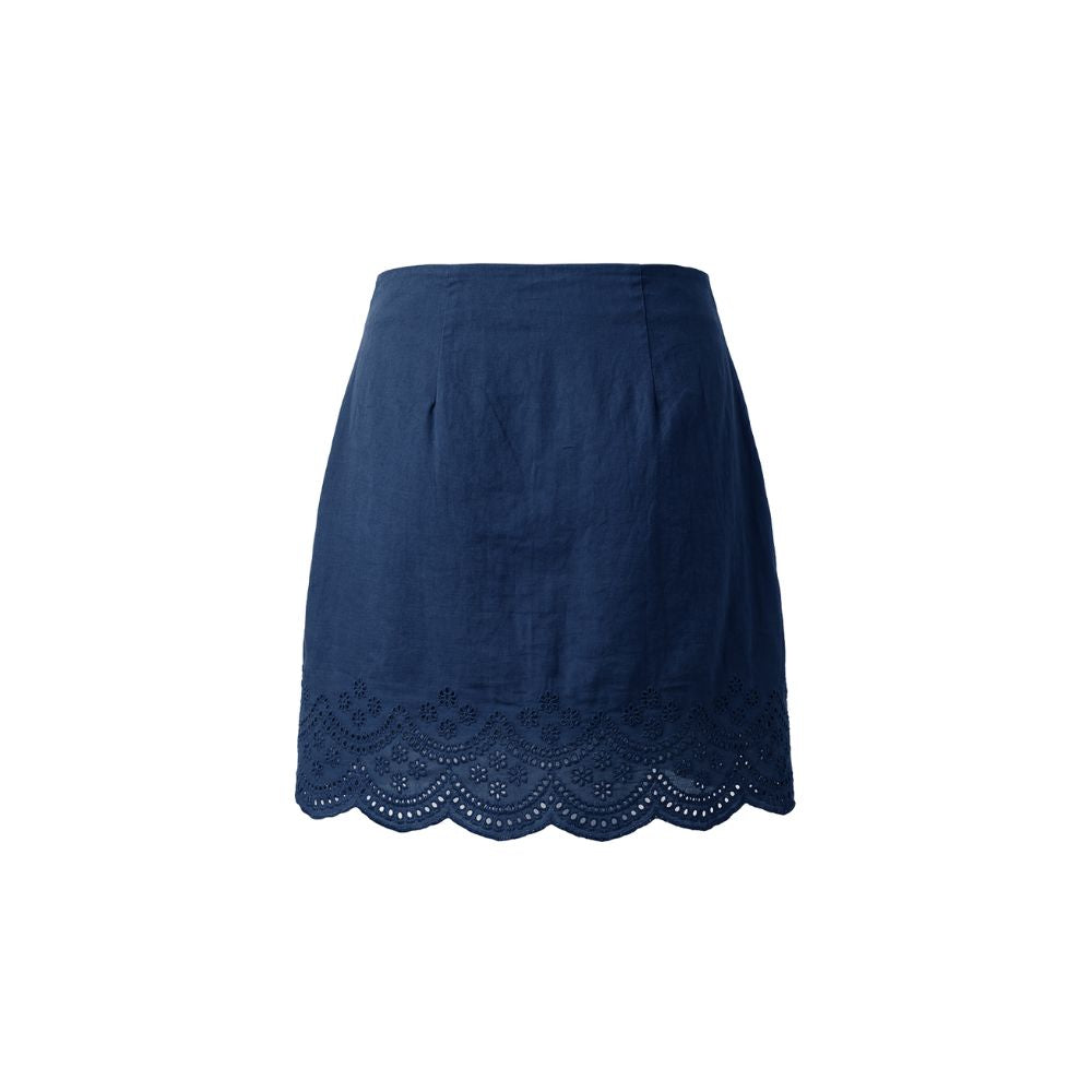 Short Wrap Skirt Navy