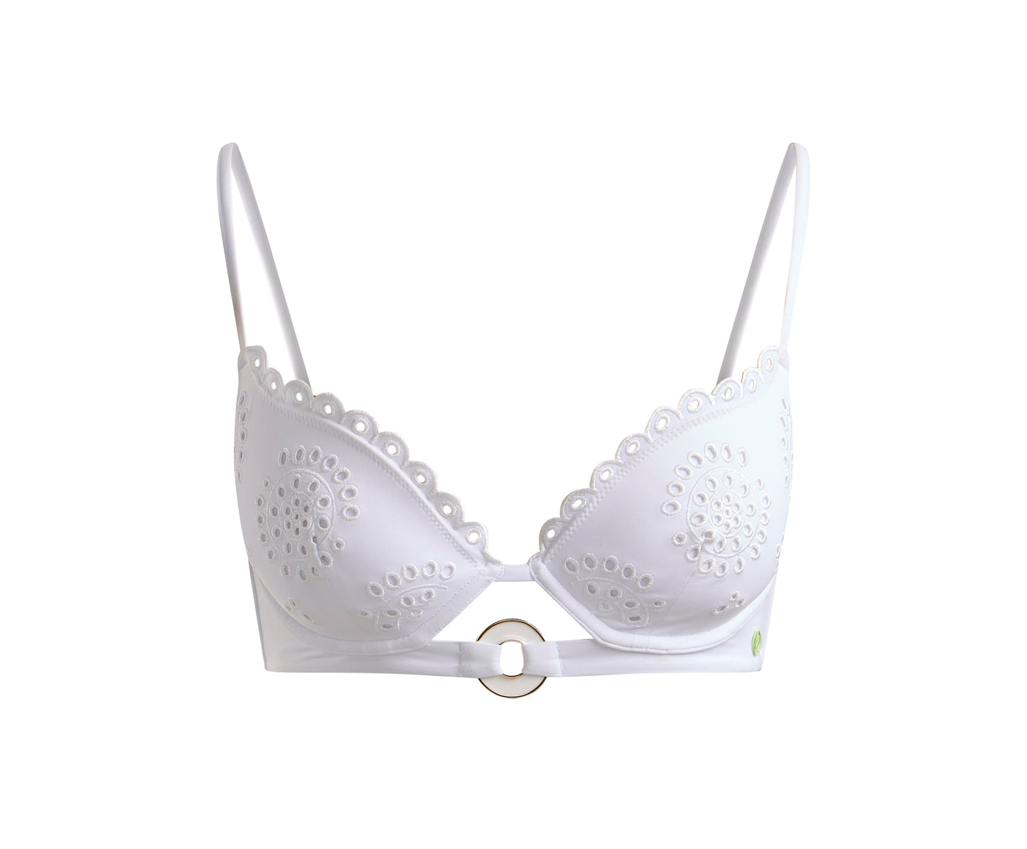 Broderie Bikini White