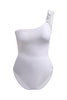 One Shoulder Swimsuit White