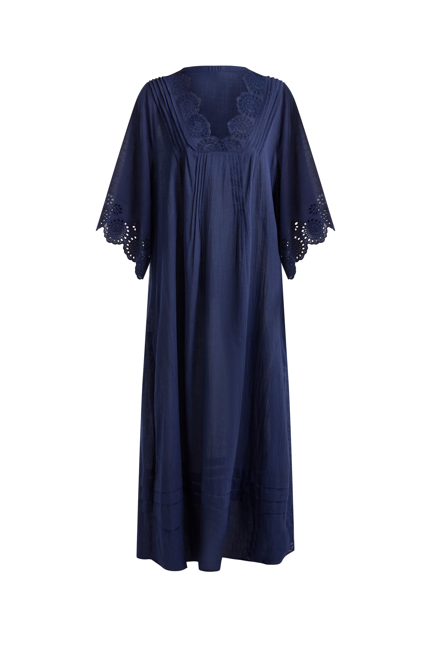 Broderie Maxi Dress Navy
