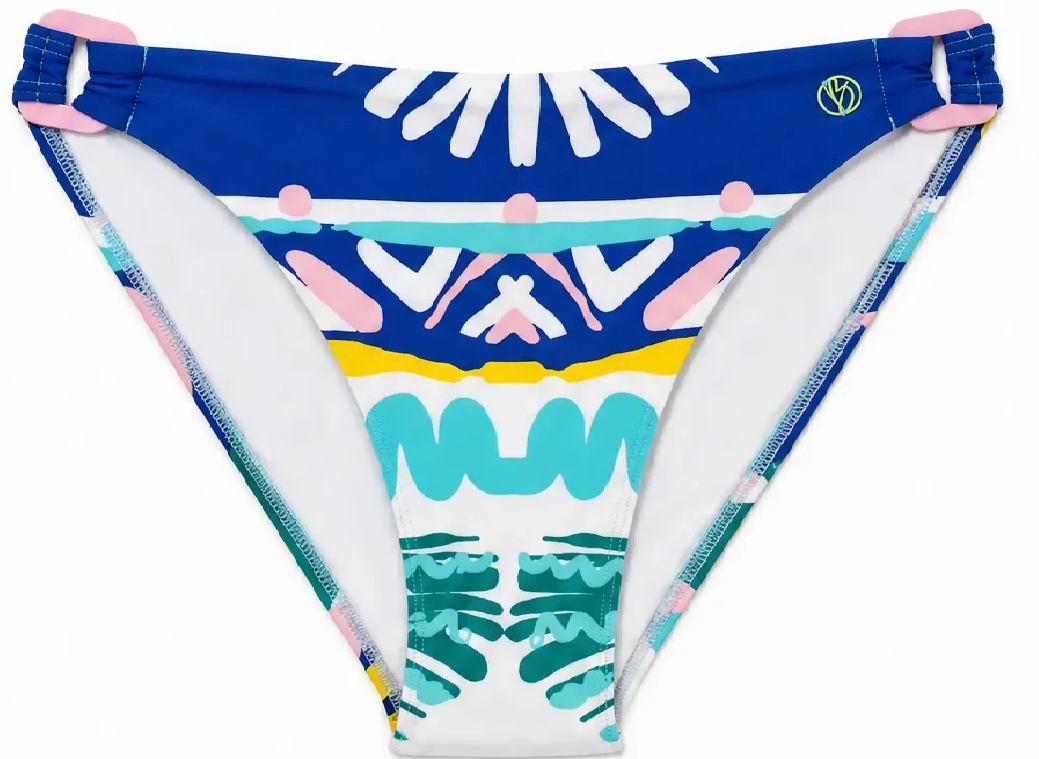 Halter Bikini Blue Palm Classic Brief