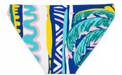 Halter Bikini Blue Palm Classic Brief