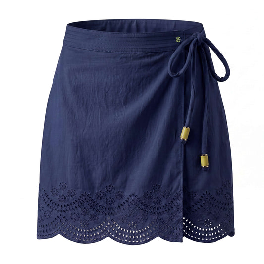 Short Wrap Skirt Navy