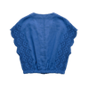Flutter Sleeve Top Cobalt