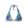 Halter Bikini Blue Palm Top