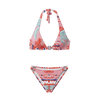 Halter Bikini Pink Palm Top