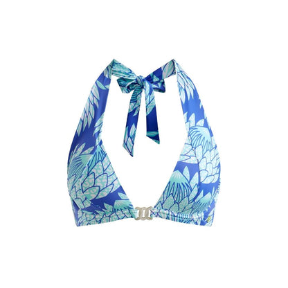 Halter Bikini Top Blue Protea