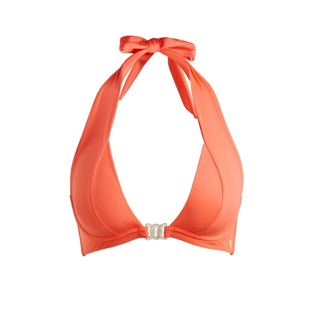 Halter Bikini Top Coral