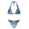Halter Bikini Blue Palm Top