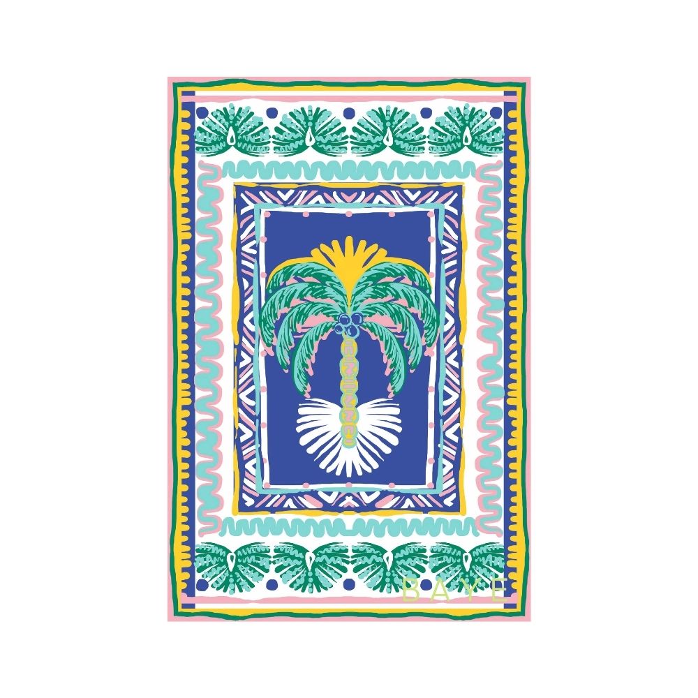 Sarong Blue Palm