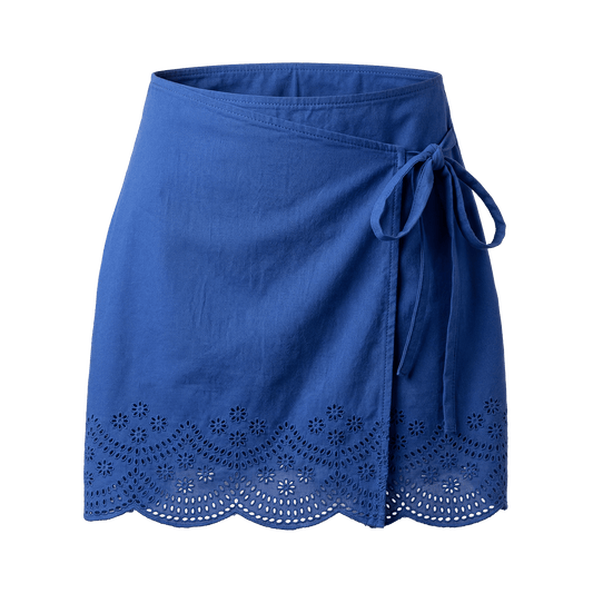 Short Wrap Skirt Cobalt