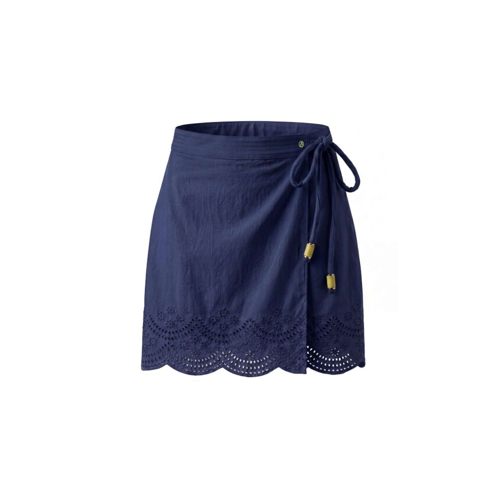 Short Wrap Skirt Navy