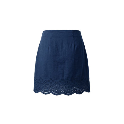 Short Wrap Skirt Navy