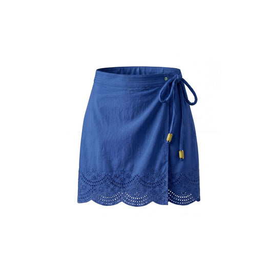 Short Wrap Skirt Cobalt
