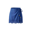 Short Wrap Skirt Cobalt