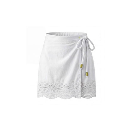 Short Wrap Skirt White