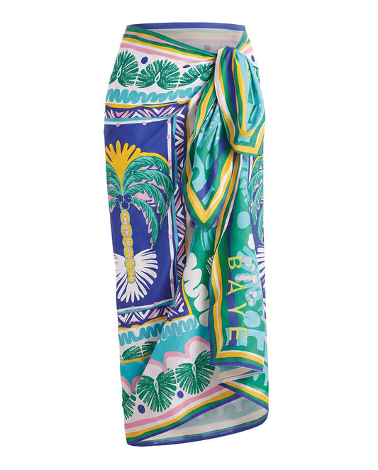 Sarong Blue Palm