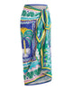 Sarong Blue Palm