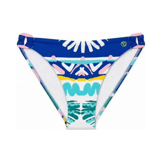 Halter Bikini Blue Palm Classic Brief - front