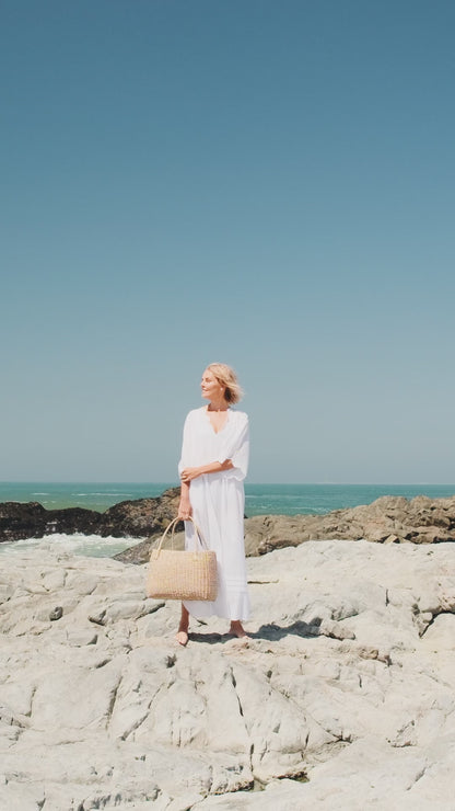 Broderie Maxi Dress White