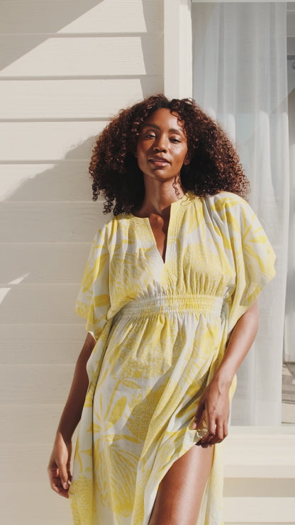 Smock Waist Maxi Dress