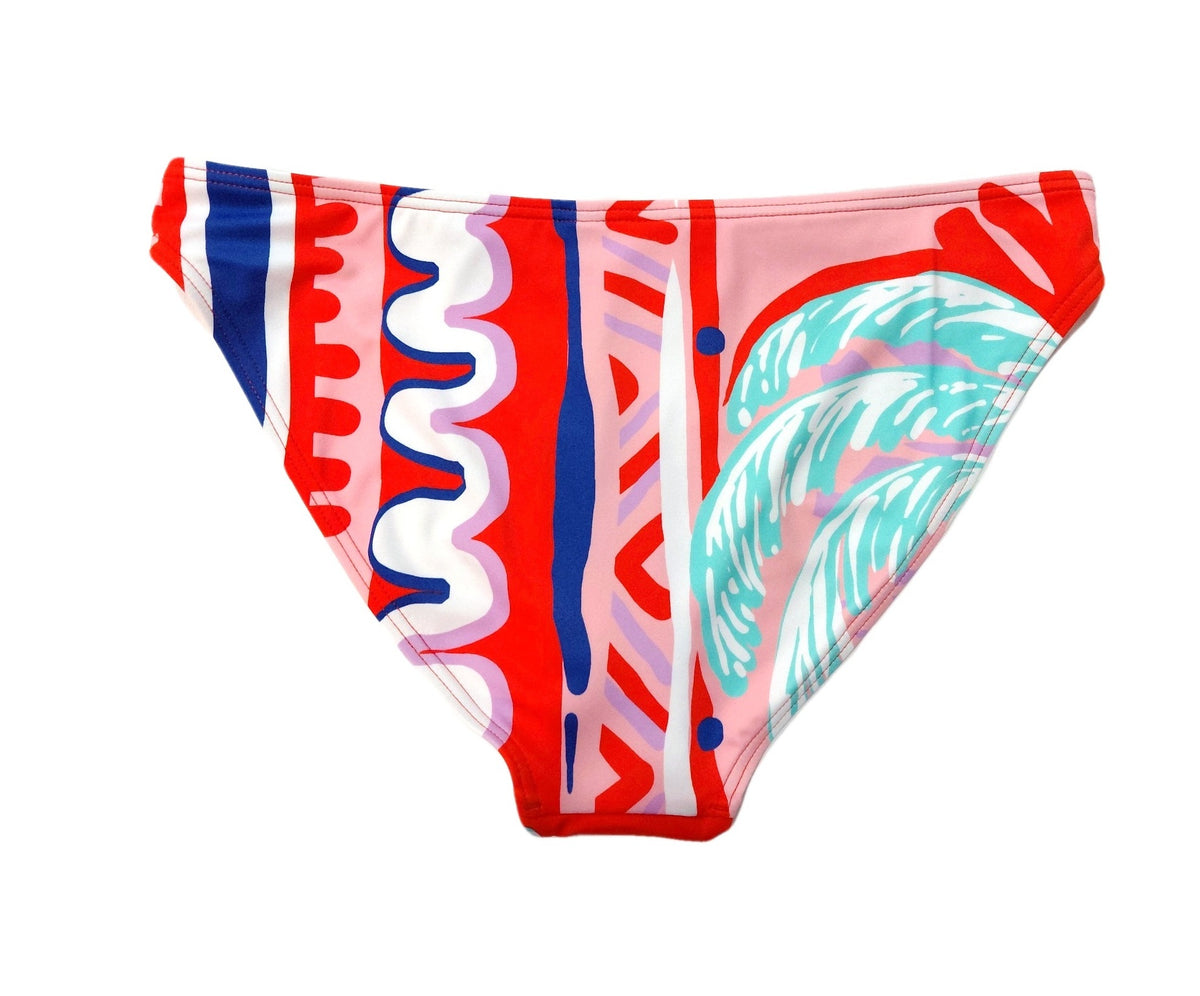 Halter Bikini Pink Palm Classic Brief