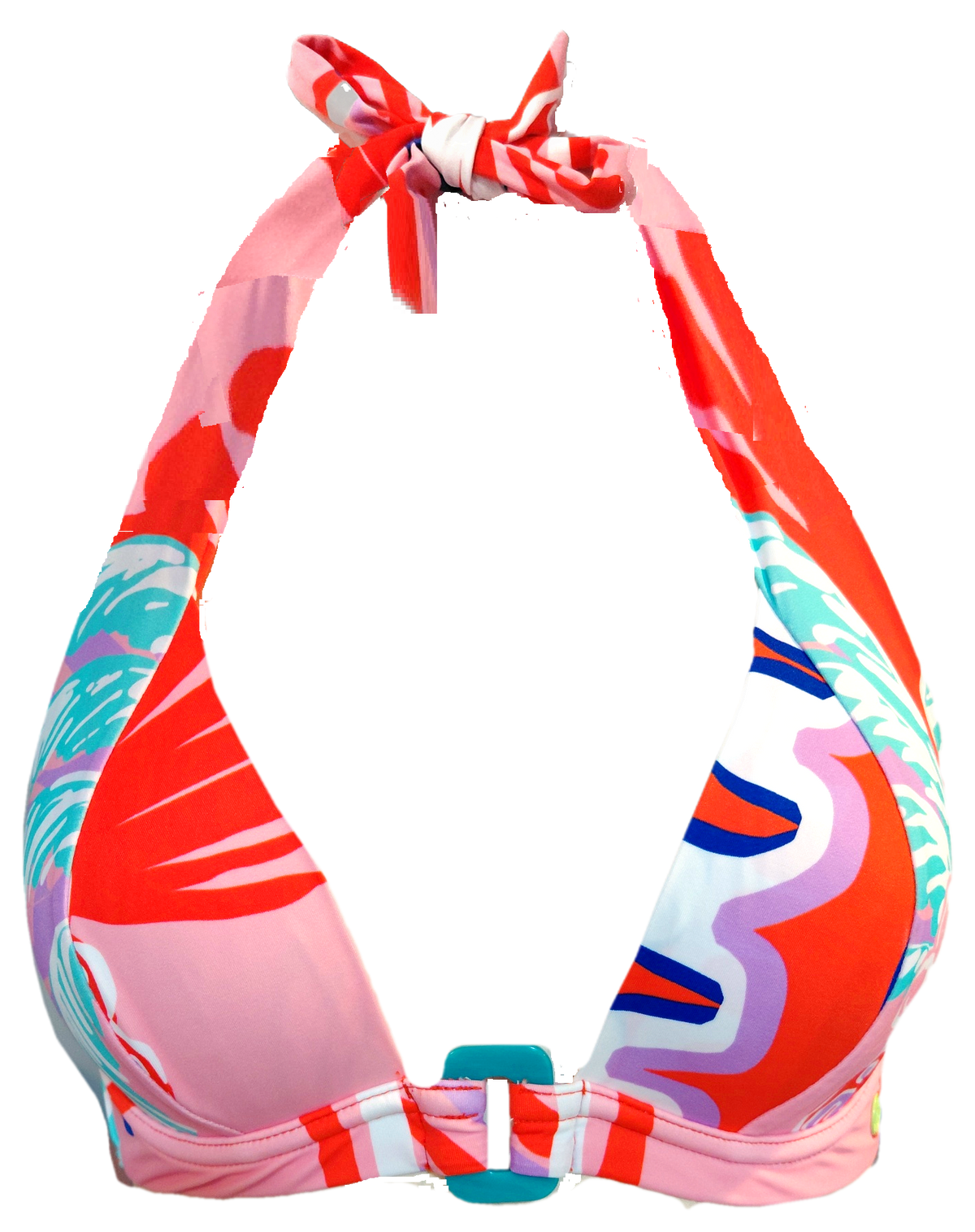 Halter Bikini Pink Palm Classic Brief